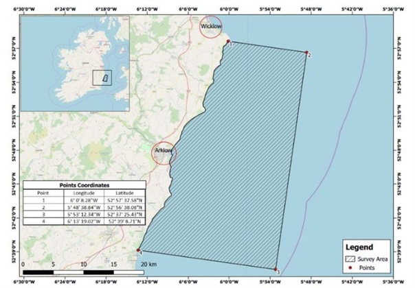 Department of Transport - Marine Notice No. 28 of 2022 - Arklow Bank Wind Park - Geotechnical Site Investigation Survey in the Irish Sea (Wicklow coast)