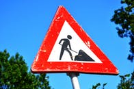Road works at R756 at Turlough Hill