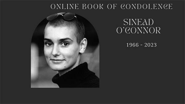 Book of condolence for Sinead O'Connor