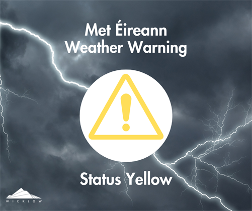 Status Yellow - Thunderstorm warning for Dublin, Wicklow