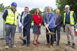 Cathaoirleach of Wicklow County Council, Councillor Paul O'Brien, Turns the SOD on the...