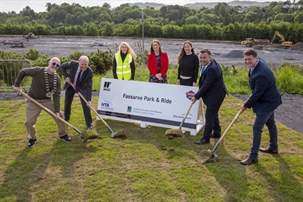 Cathaoirleach of Wicklow County Council Councillor Paul O'Brien Turns the SOD on the...