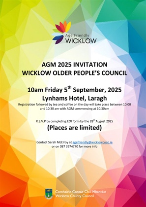 Age Friendly AGM 2025 - Friday 5th September from 10am to 12 noon