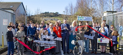Tánaiste Simon Harris Officially launches the Safe Routes to School improvements...