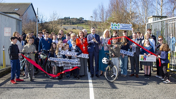 Tánaiste Simon Harris Officially launches the Safe Routes to School improvements Greystones